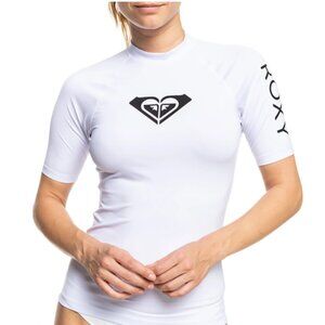 Roxy Women's Whole Hearted Short Sleeve Rashguard - L - NWT